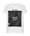 Max Mara Logo Printed Crewneck T-shirt In White