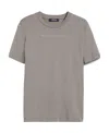 Max Mara Logo Printed T-shirt In Gray