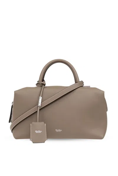 Max Mara Holdall Logo Shoulder Bag In Brown