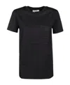 Max Mara Papaia Logo Cotton T-shirt In Black