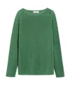Max Mara Linen Yarn Basic Sweater In Green