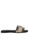 Max Mara Logo Jacquard Raffia-effect Slides