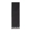 Max Mara Cashmere Fringed Scarf In Black