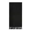 Max Mara Cashmere Fringed Scarf In Black