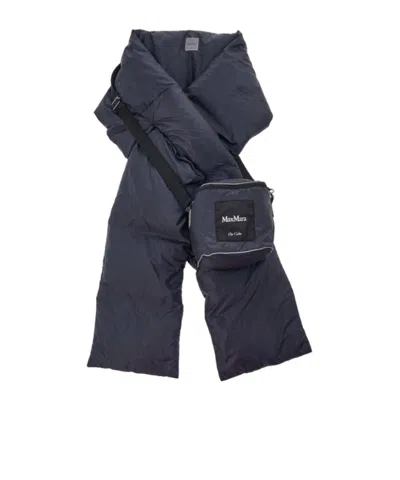 Max Mara Logo Scarf In Blue