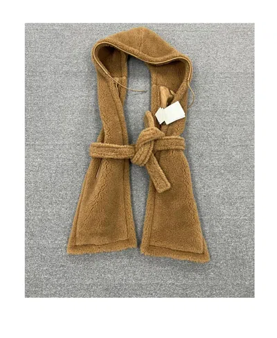 Max Mara Logo Scarf In Brown