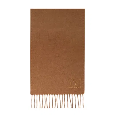 Max Mara Logo Scarf In Brown