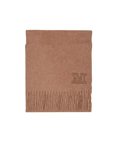 Max Mara Logo Scarf In Brown