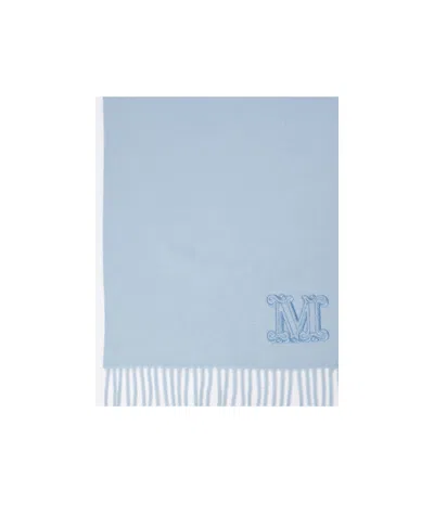 Max Mara Logo Scarf In Gray