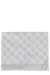 Max Mara Logo Scarf In Light Grey