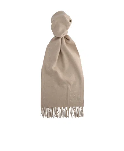 Max Mara Logo Scarf In White