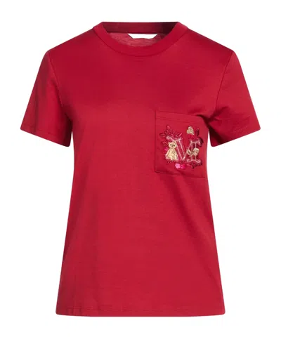 Max Mara Logo Short Sleeve T-shirt In Red