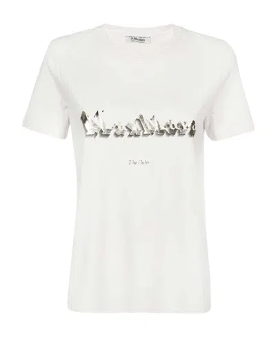 Max Mara Logo Short-sleeved T-shirt In White