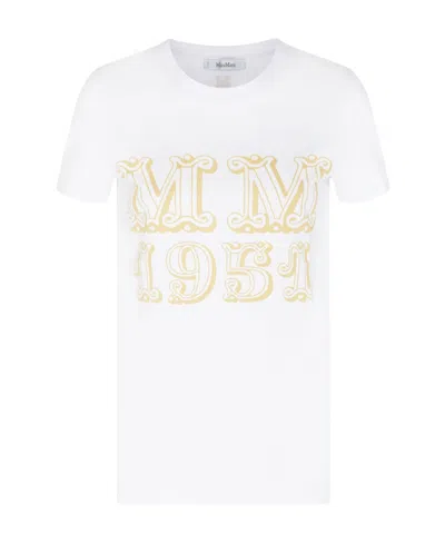 Max Mara Logo Short-sleeved T-shirt In White