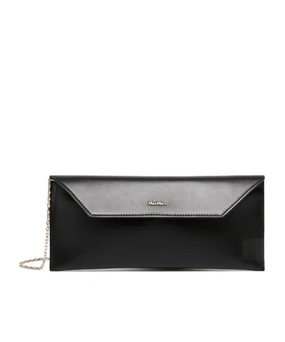 Max Mara Logo Shoulder Bag In Black