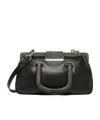 Max Mara Leather Handbag Small Clasps In Black