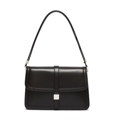 Max Mara Logo Shoulder Bag In Black