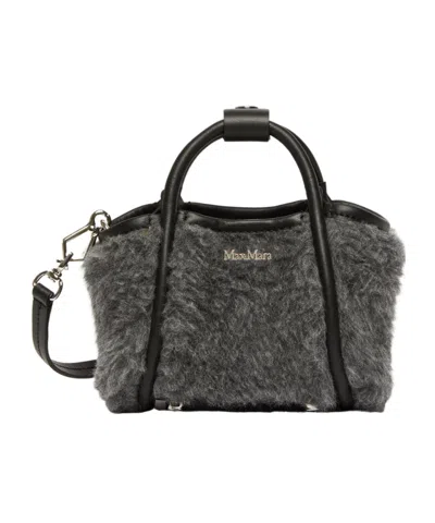 Max Mara Logo Shoulder Bag In Black