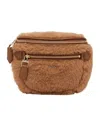 Max Mara Banane Mini Teddy Belt Bag In Brown