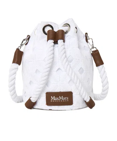 Max Mara Logo Shoulder Bag In White