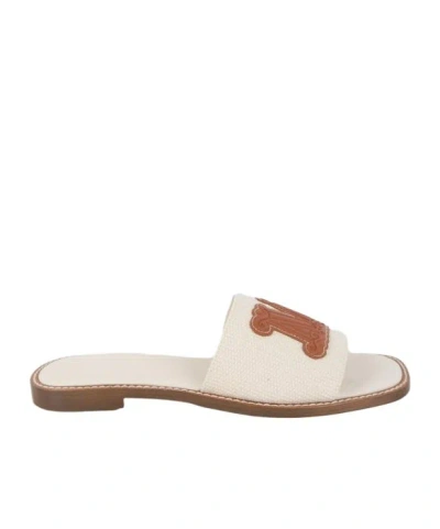 Max Mara Logo Slippers In White