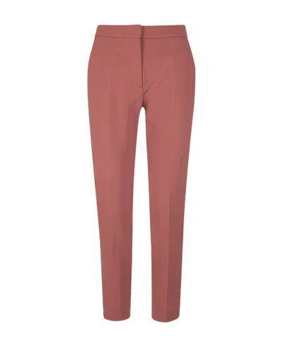 Max Mara Logo Straight Slacks In Pink