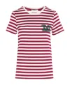 Max Mara Logo Striped T-shirt In Red
