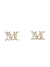 Max Mara Logo Stud Earrings In Gold