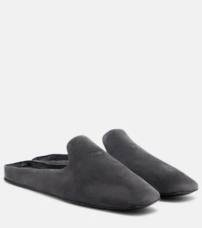 Max Mara Logo Suede Mules In Multi