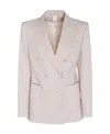 Max Mara Logo Suit Jacket In White