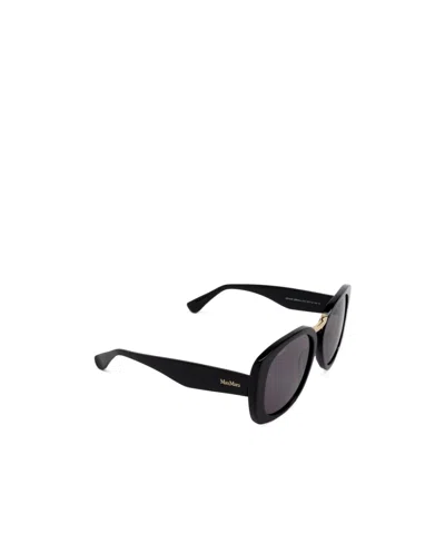 Max Mara Logo Sunglasses In Black