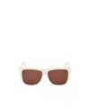 Max Mara Logo Sunglasses In White