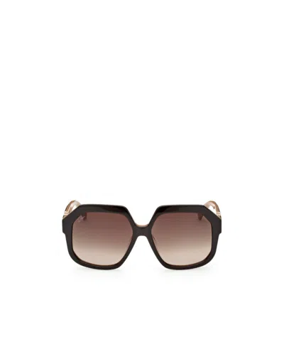 Max Mara Logo Sunglasses In Brown