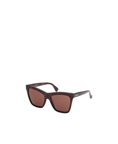 Max Mara Logo Sunglasses In Brown