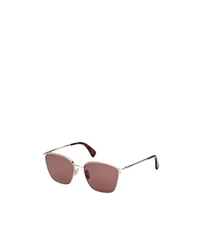 Max Mara Logo Sunglasses In Brown