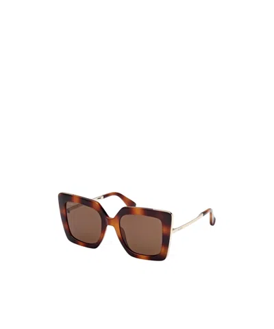 Max Mara Logo Sunglasses In Brown
