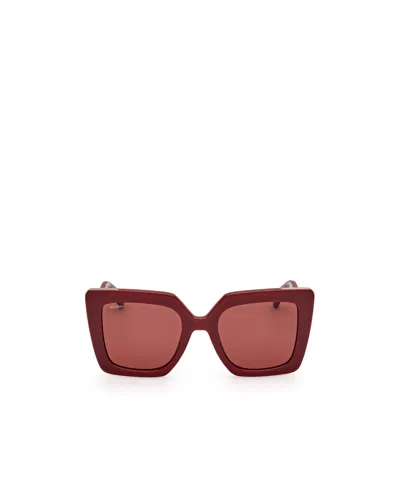 Max Mara Logo Sunglasses In Brown