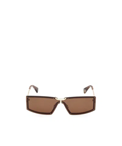 Max Mara Logo Sunglasses In Brown