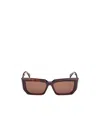 Max Mara Logo Sunglasses In Brown