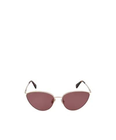 Max Mara Logo Sunglasses In Gold