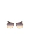 Max Mara Women's Elsa Petite Aviator-style Gold And Smoke Gradient Gold-tone Sunglasses In Nude