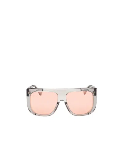 Max Mara Logo Sunglasses In Nude