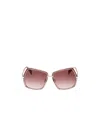 Max Mara Logo Sunglasses In Brown
