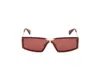 Max Mara 68mm Oversize Rectangular Sunglasses In Burgundy