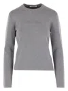 Max Mara Logo Sweater In Gray