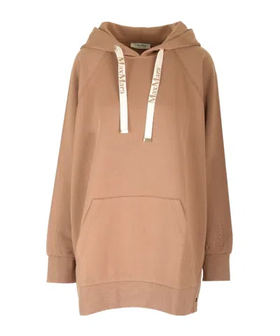 Max Mara Logo Sweater In Nude