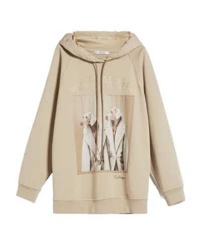 Max Mara Logo Sweater In Nude