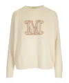 Max Mara Logo Sweater In Neutral