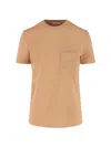 Max Mara Camel-coloured T-shirt In Cotton In Orange