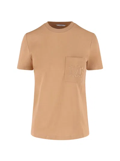 Max Mara "papaya" T-shirt In Brown